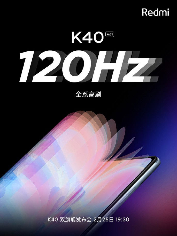 Redmi K40 Pro dá o salto para os 120Hz