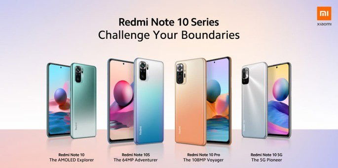 Redmi Note 10 Series: os 4 novos smartphones da Xiaomi