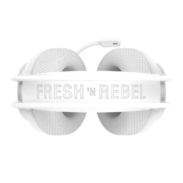 Auscultadores gaming universais Fresh &rsquo;n Rebel em branco vistos de cima
