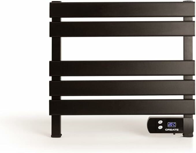 CREATE / Warm Towel Mini 150 W / Toalheiro elétrico preto sem pernas / 58,4 x 8 x 55,8 cm