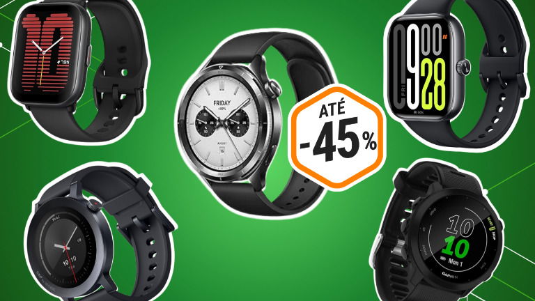 5 smartwatches para comprares de olhos fechados com desconto até 45%