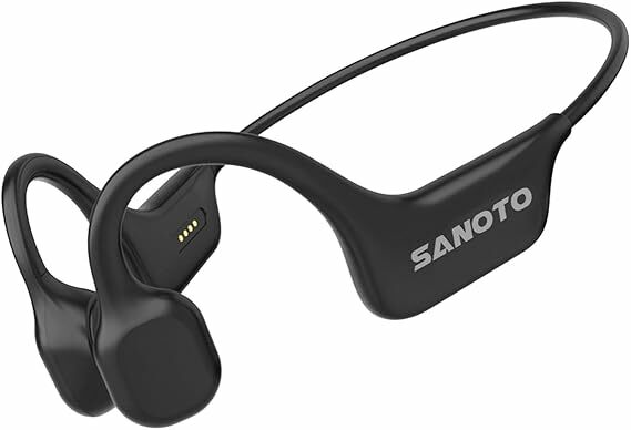 SANOTO Auriculares condução Osea Open Ear auriculares Bluetooth 5.0 sem fios IPX7 impermeáveis