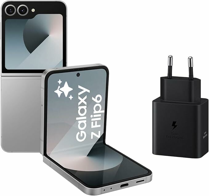 Samsung Galaxy Z Flip6 512 GB + carregador - telemóvel com IA, smartphone Android livre, câmara 50 MP