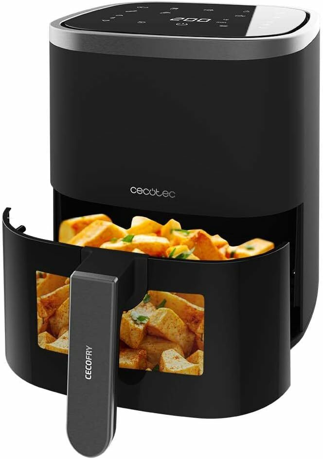 Cecotec Frigideira de ar sem óleo de 4 l com janela Cecofry Fantastik Window 4000. Air Fryer. 1400 W