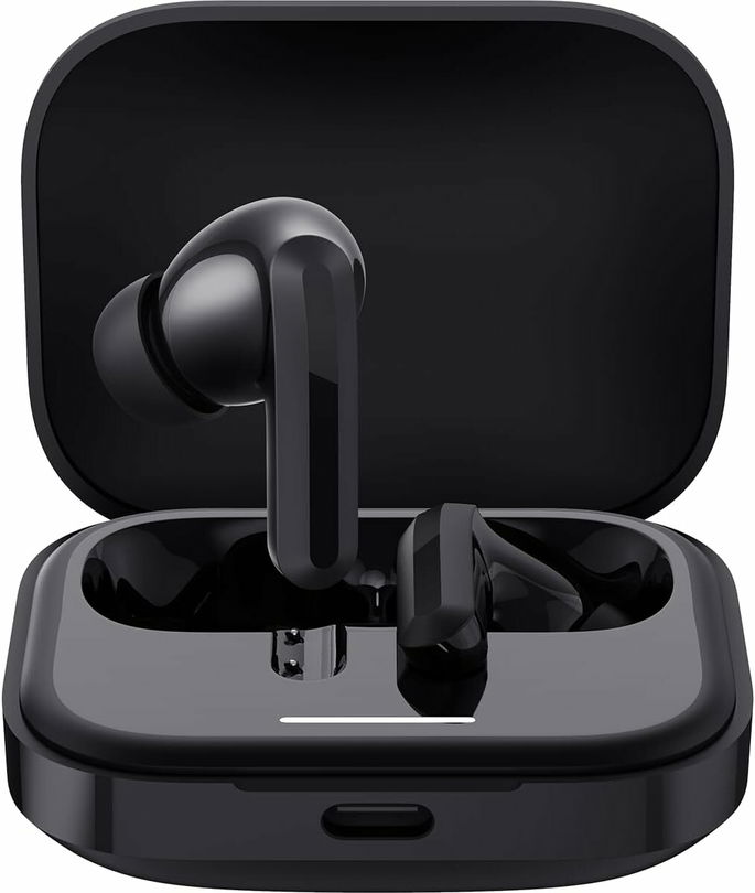 Xiaomi Redmi Buds 5 Auriculares sem fios, cancelamento ativo de ru&iacute;do at&eacute; 46 dB, 10 horas de autonomia e 40 horas com o estojo de carregamento, preto