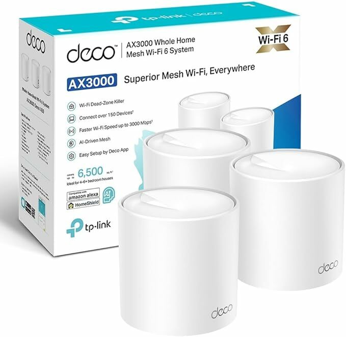 TP-Link Deco X50 (3-Pack) Sistema Wi-Fi 6 AI Mesh