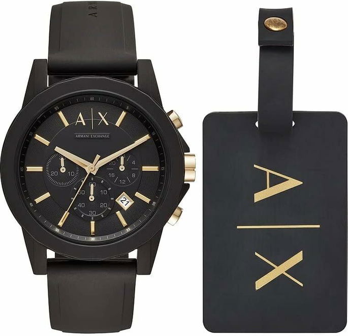 Armani Exchange Relógio de homem, movimento cronógrafo de quartzo