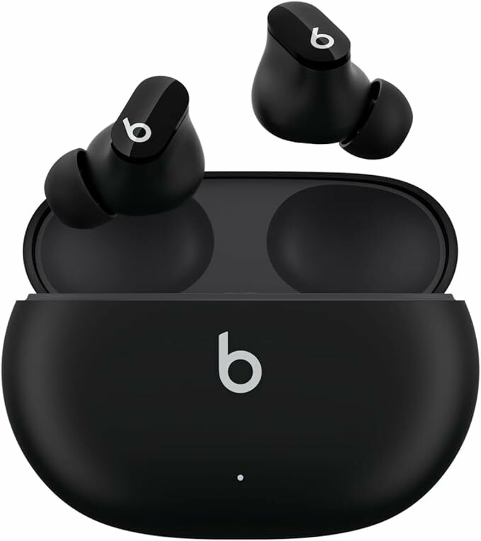 Beats Studio Buds &ndash; Auriculares intraurais totalmente sem fios com cancelamento de ru&iacute;do, auriculares Bluetooth resistentes ao suor, compat&iacute;veis com Apple e Android, preto