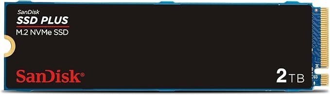 SanDisk SSD Plus M.2 2280 NVMe SSD 2 TB PCIe Gen 3
