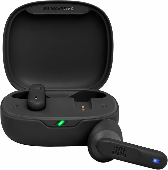 JBL Wave Flex, auriculares sem fios In-Ear com resistência à água IP54 e IPX2, tecnologia TalkThru e AmbientAware e 32 horas de autonomia