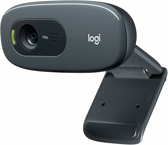 Logitech C270 Webcam Streaming HD, 720p/30fps, video-chamadas HD amplo campo visual