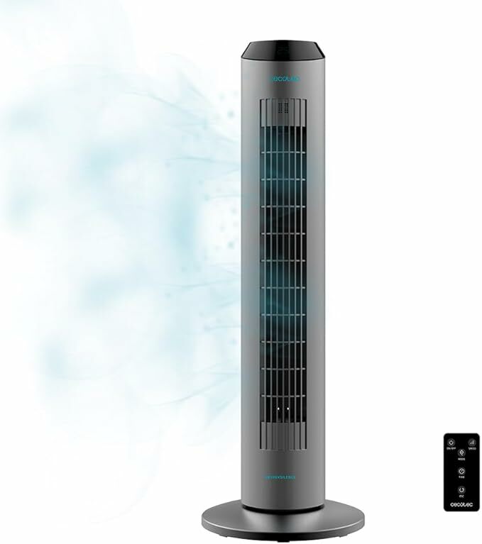 Cecotec Ventoinha de torre digital com controlo remoto e temporizador