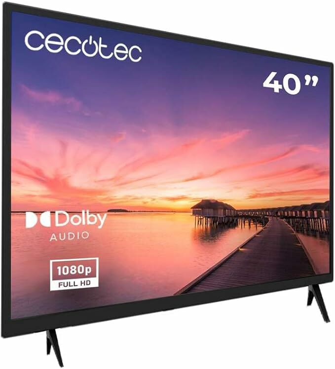 Cecotec TV, televisão LED de 40 polegadas com resolução Full HD 0 Series 0040. Sistema Dolby