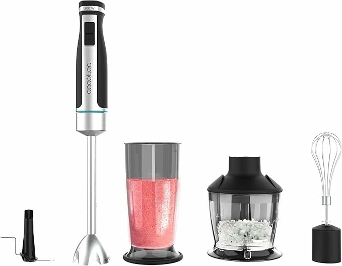 Cecotec PowerGear 1500 Varinha mágica, lâminas com revestimento de titânio