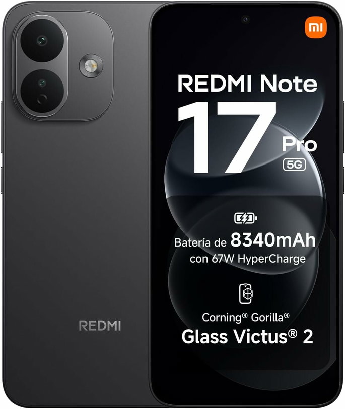 REDMI Note 17 Pro 5G, Smartphone 8+512GB, preto, bateria de 8340 mAh