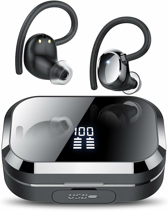 KT1 Auriculares sem fios desportivos, 120H de reprodução