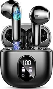 Auriculares sem fios, auriculares Bluetooth 5.3 HiFi estéreo