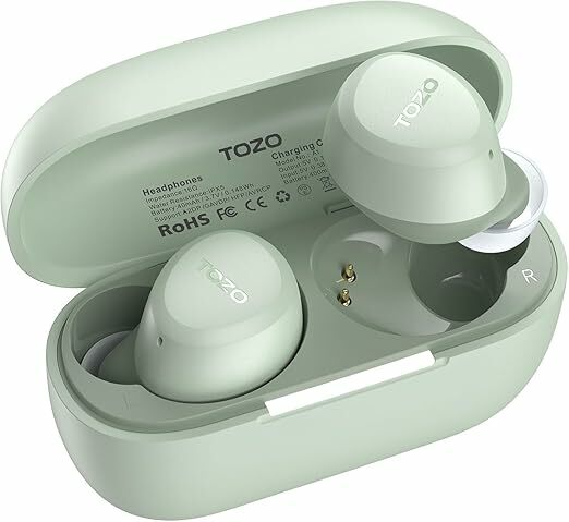 TOZO A1 Auriculares sem fios Bluetooth 5.3 com ORIGX acústico 30H reprodução