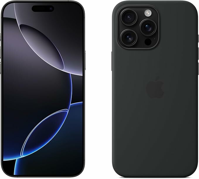 Apple iPhone 16 Pro MAX (256 GB) - titânio preto capa de silicone com