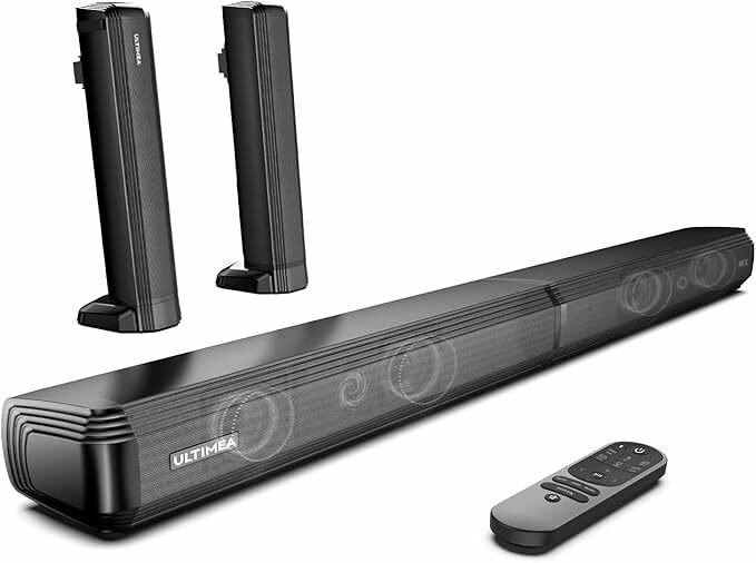 ULTIMEA 2,2 ch Barras de som para TV, 2 em 1 barra de som destacável para TV, Bluetooth 5,3