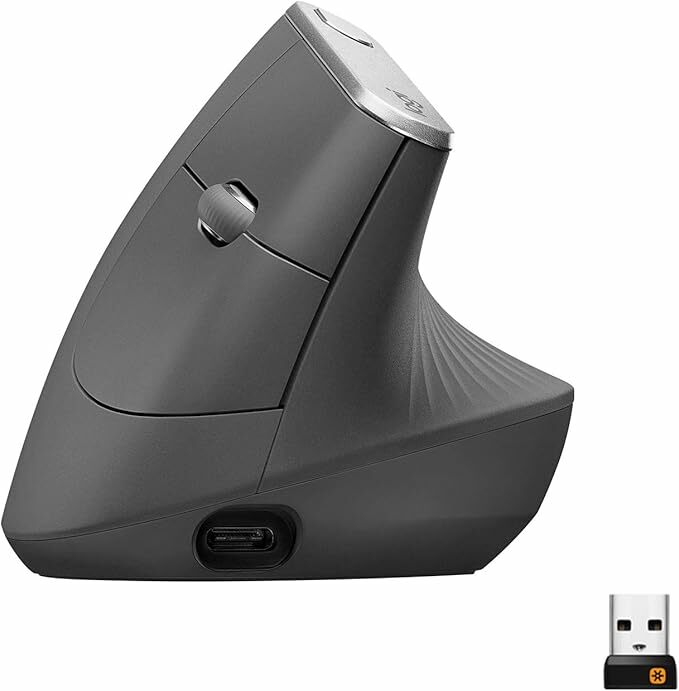 Logitech MX Rato vertical sem fios ergonómico, multicomputador
