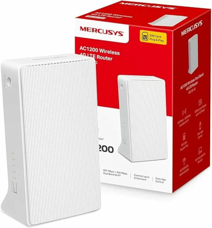 [Novo 2024] Mercusys MB130-4G - Router 4G SIM, LTE CAT4, Wi-Fi AC1200, compat&iacute;vel com todos os operadores