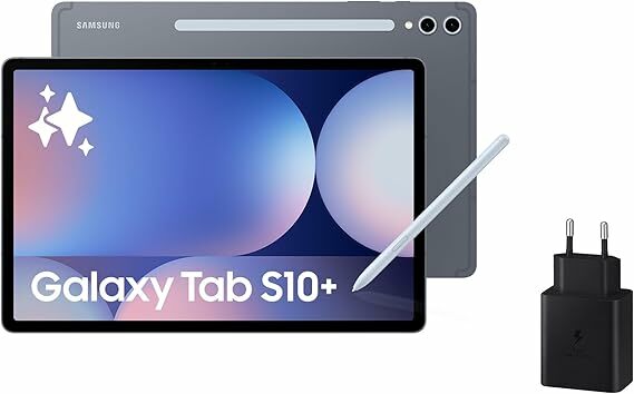 Samsung Galaxy Tab S10 256 GB + carregador - Tablet IA, tablet Android Wifi, 12 GB RAM, ecrã AMOLED, antirreflexos, caneta S incluída, cinzento
