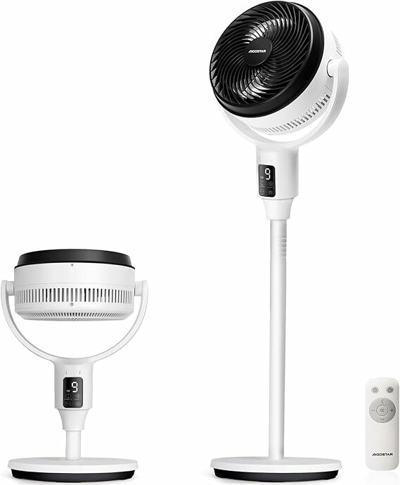 Aigostar Ventoinha de pé silenciosa de 23 dB com comando