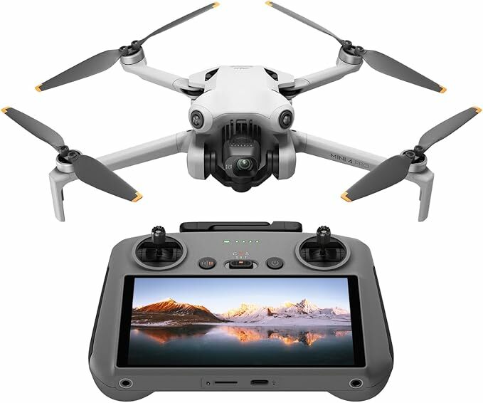 DJI Mini 4 Pro (DJI RC 2), drone mini dobrável com câmara de vídeo 4K para adultos