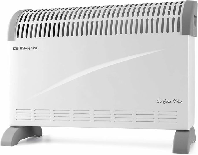 Orbegozo CV 2300 A Convetor, 3 níveis de potência, proteção contra sobreaquecimento, termostato regulável, pegas de transporte, 2000 W, branco