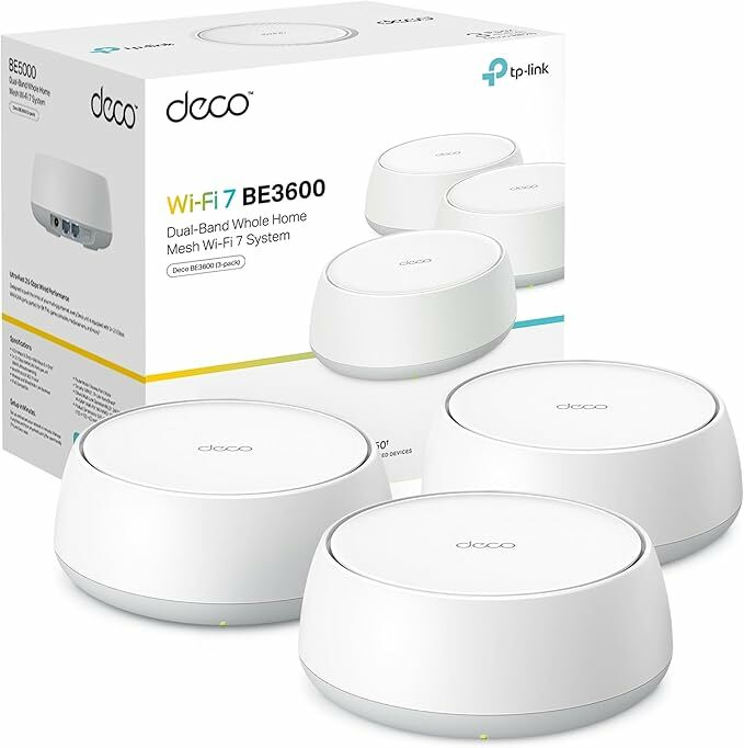 TP-Link Deco BE3600 (3 pacotes), Wi-Fi de 7 mesh