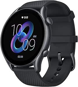 Amazfit GTR 3 Pro 46 mm Smartwatch desportivo ecrã AMOLED frequência cardíaca sono stress monitorização de SpO2 150+ modo desportivo GPS
