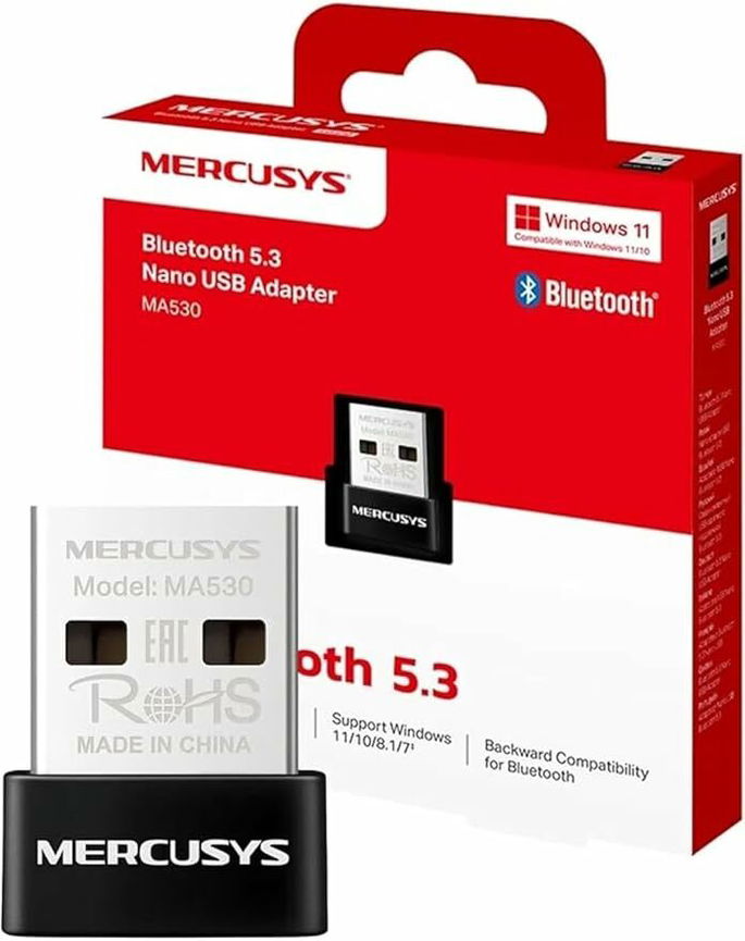 Mercusys MA530 Nano Adaptador USB Bluetooth 5.3, conexão rápida e estável