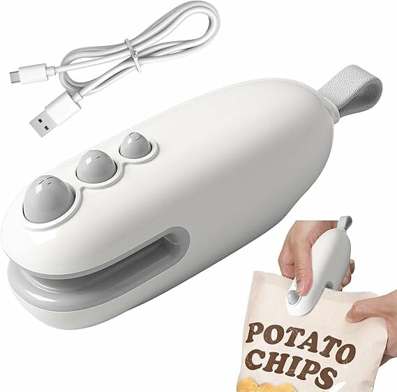 Mini selador de sacos, selador e cortador 2 em 1