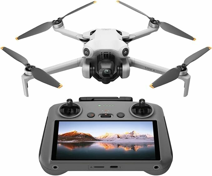 DJI Mini 4 Pro (DJI RC-N2), drone mini dobrável com câmara de vídeo 4K HDR para adultos