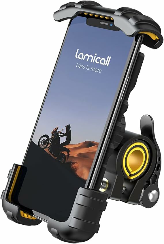 Lamicall Suporte para telem&oacute;vel de bicicleta, suporte para telem&oacute;vel para mota