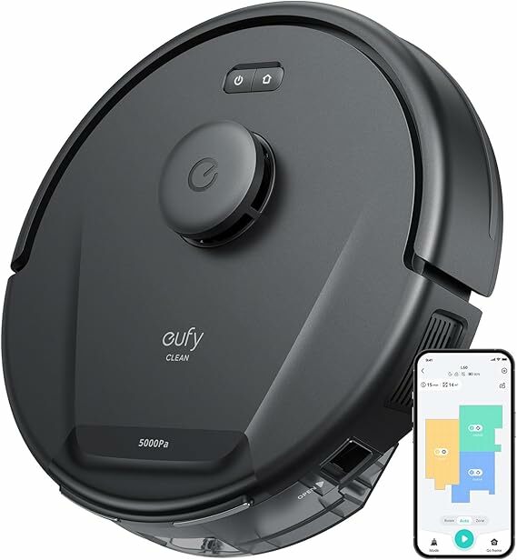 eufy Clean Robot aspirador L60, navegação por laser iPath, sucção ultrapotente de 5000 Pa
