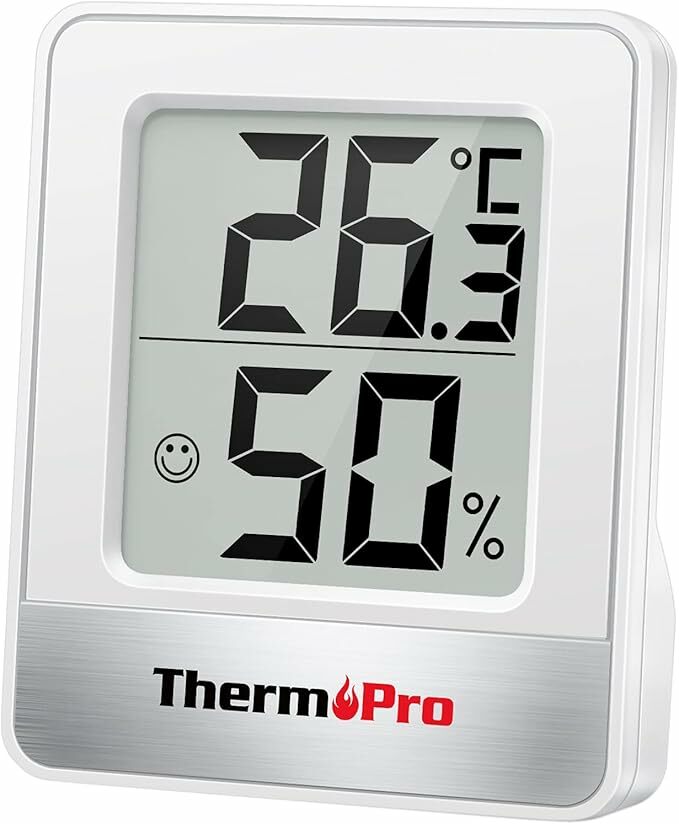 ThermoPro TP49 Pequeno higrómetro digital, termómetro interno para controlar a temperatura e medir a humidade