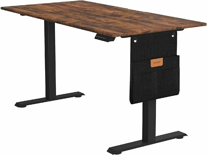 VASAGLE Escritório elétrico de altura regulável, 60 x 120 x (72-120)