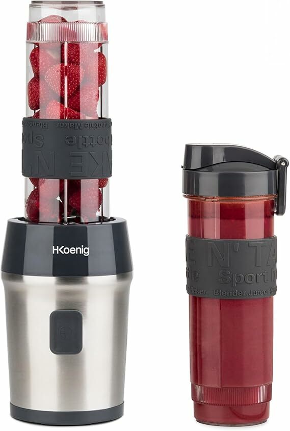 H.Koenig Mini batedeira Smoothie maker compacto 570 ml