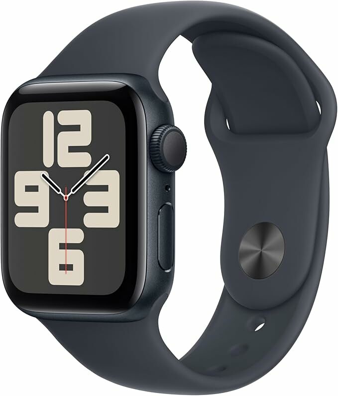 Apple Watch SE de 2.ª geração GPS Smartwatch com caixa de alumínio meia-noite de 40 mm e correia desportiva meia-noite
