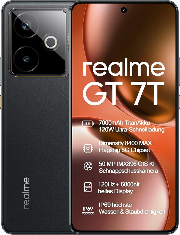 Realme GT 7T 5G 12GB/256GB Preto