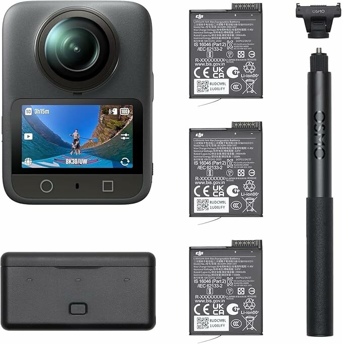 DJI Pack aventura Osmo 360 Câmara 360 com imagem 360° de 1 polegada