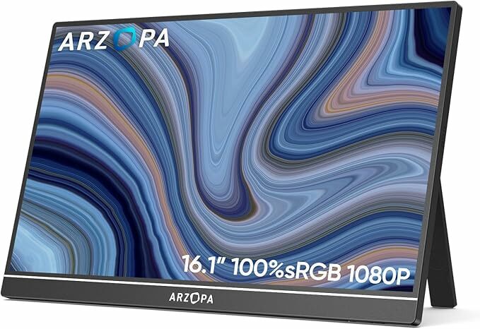 ARZOPA 16,1" Monitor portátil, 1920 × 1080 FHD IPS