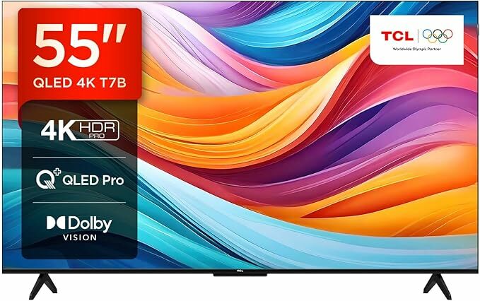 TCL 55T7B Televisor QLED Pro de 55", 4K ultra HD, HDR Pro