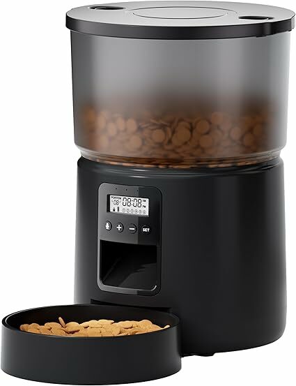 Alimentador de gato automático - dispensador de comida com temporizador programável