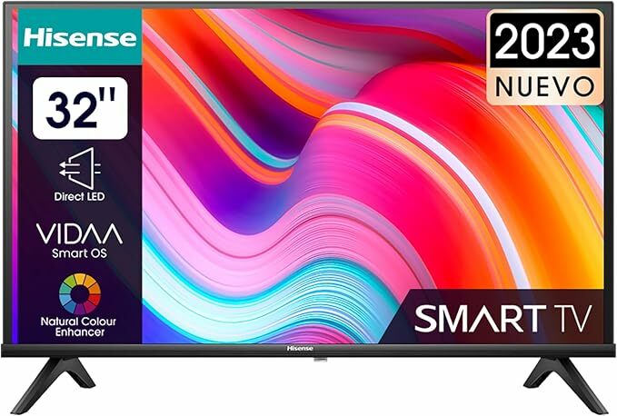 Hisense TV 32A4K - HD Smart TV de 32" com modo de jogo, desportos IA, som Dolby DTS HD