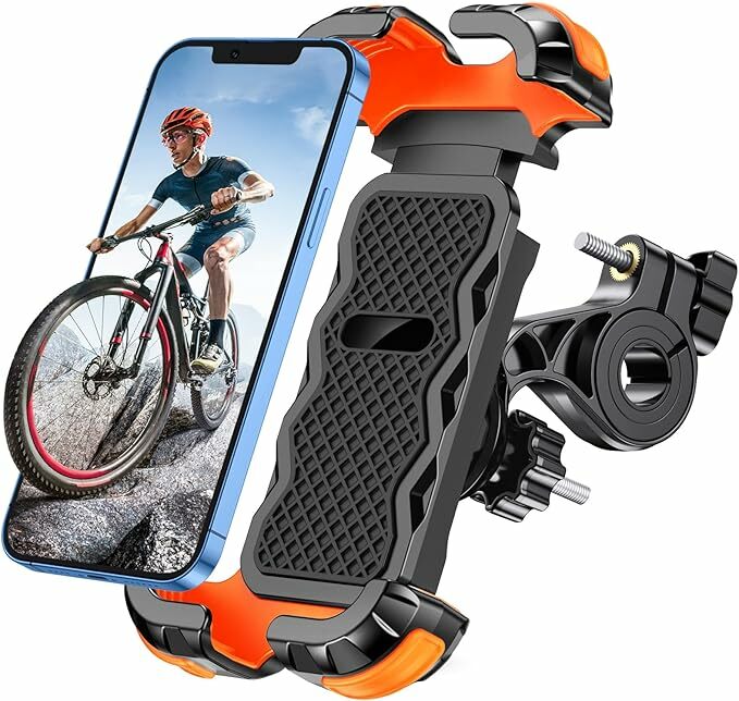 Glangeh Suporte m&oacute;vel de bicicleta universal, suporte m&oacute;vel de rota&ccedil;&atilde;o de 360&deg; para guiador