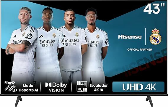Hisense 43A6N - UHD 4K, VIDAA Smart TV, 43 polegadas