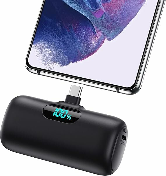 Feob Mini Power Bank, 5000 mAh USB C carregador portátil 15 W PD carregamento rápido